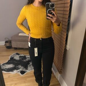 OVS Yellow Cable Knit Sweater